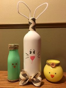 Easter Eve Designed Wine Bottles